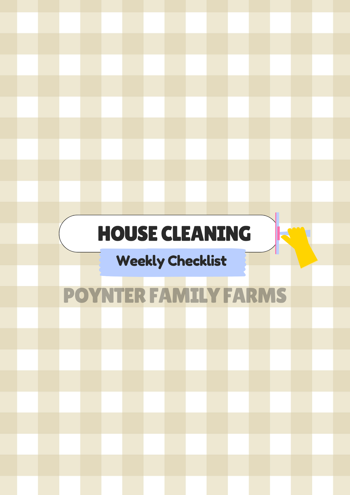 FREE Weekly Cleaning Checklist