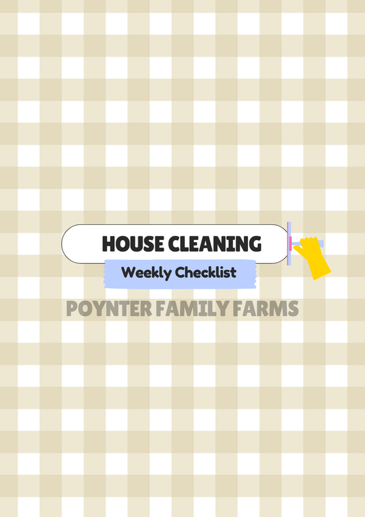 FREE Weekly Cleaning Checklist